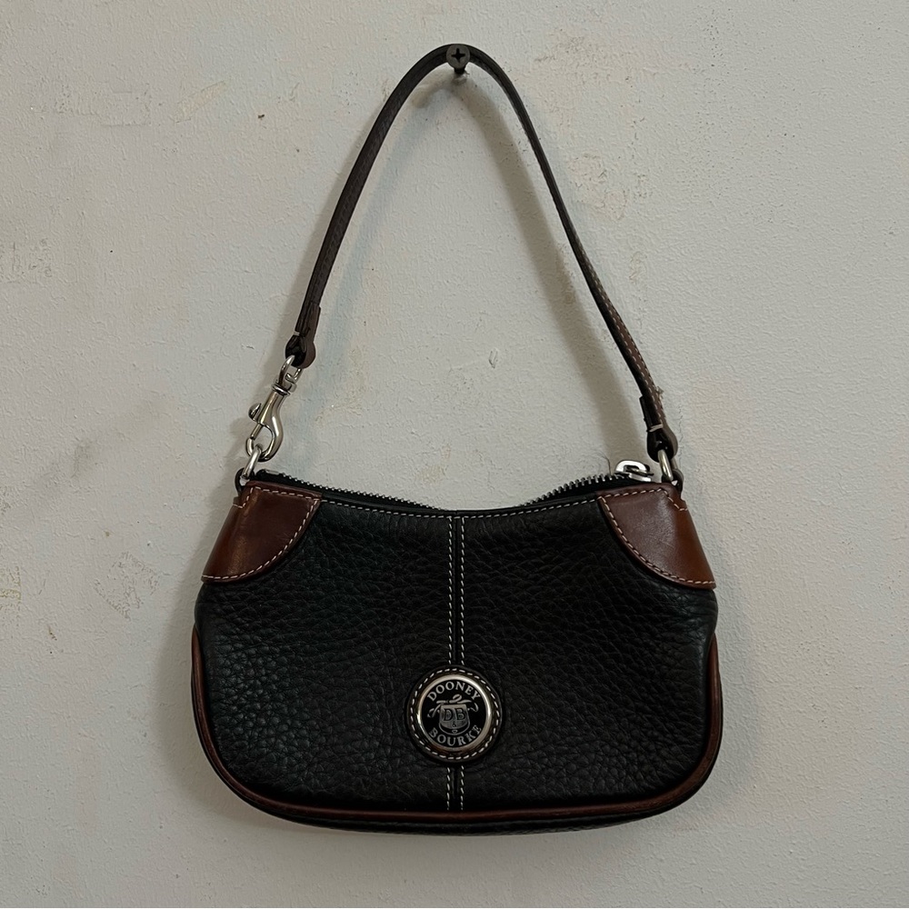 Dooney & Bourke micro mini bag brown & black leather